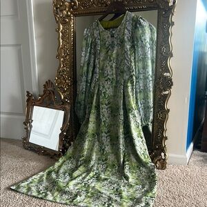 Floral Green Maxi Dress